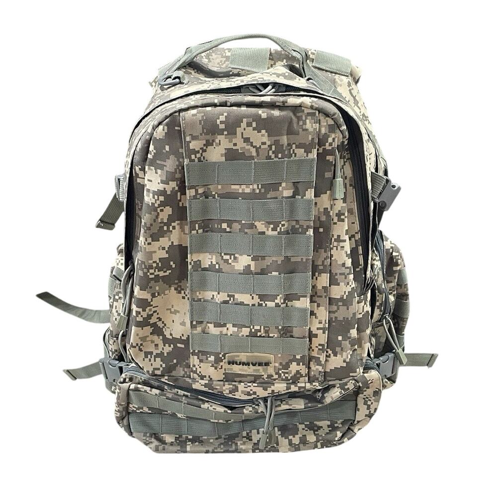 Humvee Delta Tactical Backpack Several Pockets Hip Belt Large Green/Beige-Hiking
